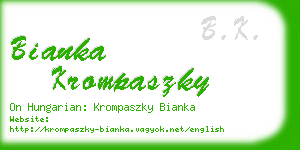 bianka krompaszky business card